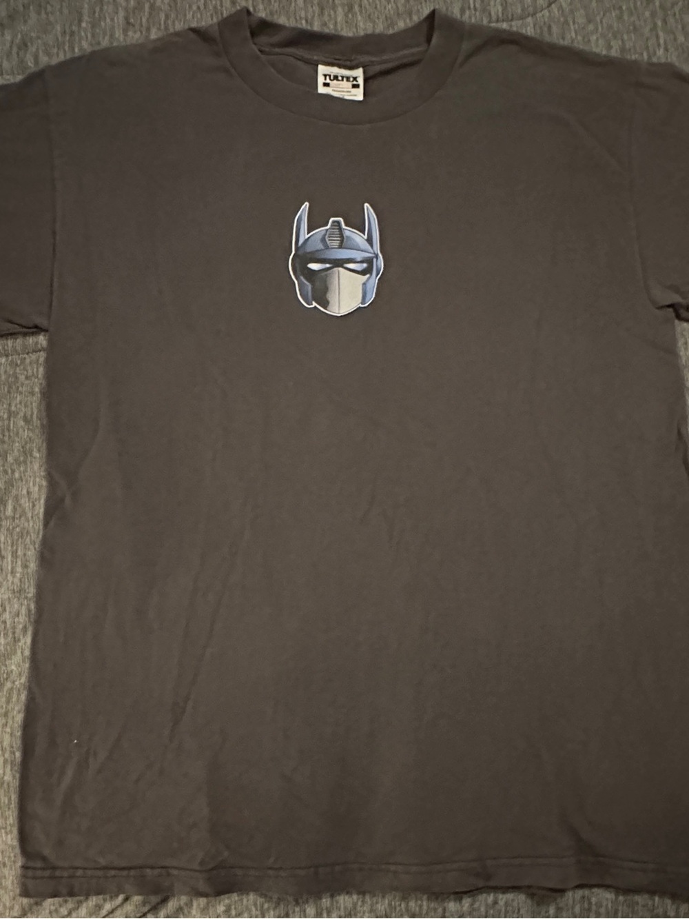Tultex Men's Transformer Charcoal Graphic Tee with Helmet Logo